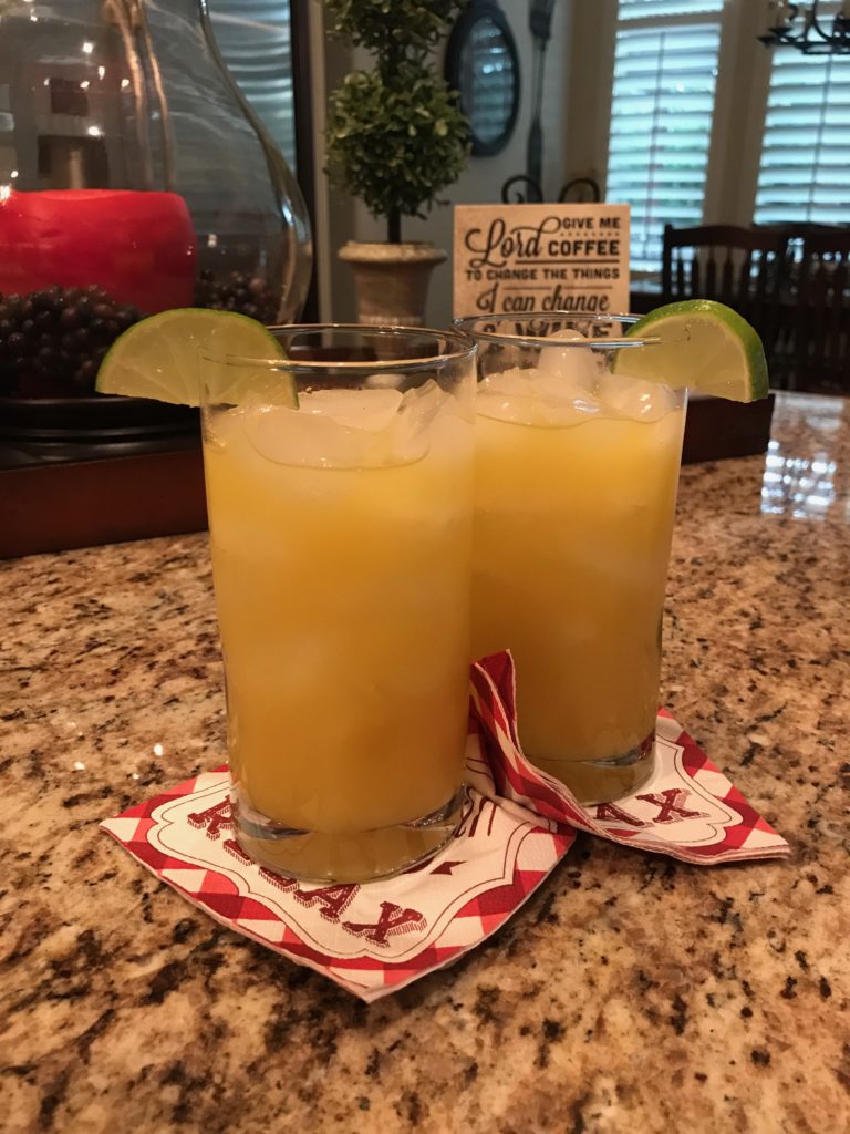 black eyed susan cocktail combined several fruit juices with alcohol for a refreshing summer drink