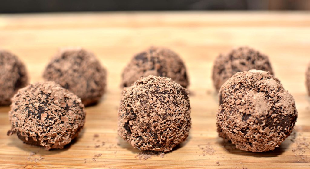 rich chocolate truffles with a kahlua flavoring