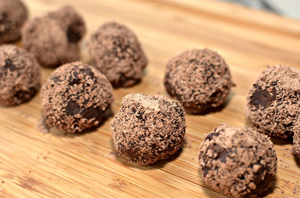 bite sized truffles with chocolate and kahlua tastes in each bite