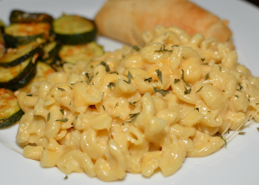 tender pasta with a creamy cheese sauce