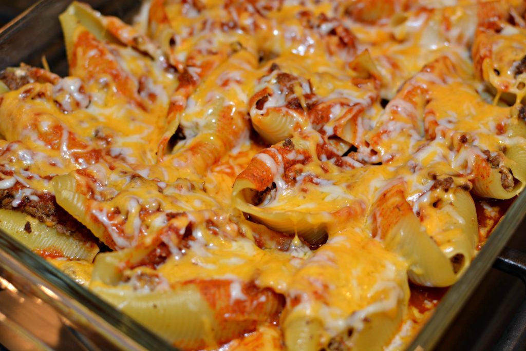 mexican stuffed shells casserole is traditional stuffed shells meets taco night in one easy casserole dinner.