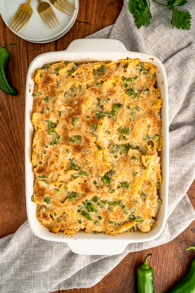 fresh from the oven, a flavorful casserole
