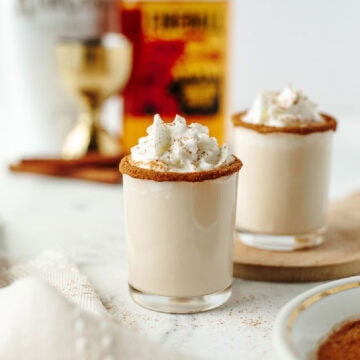 creamy alcohol shots with whipped cream topping.
