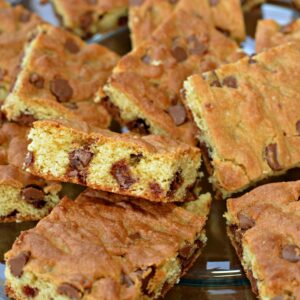 using cake mix, these fluffy cookie bars come together in no time