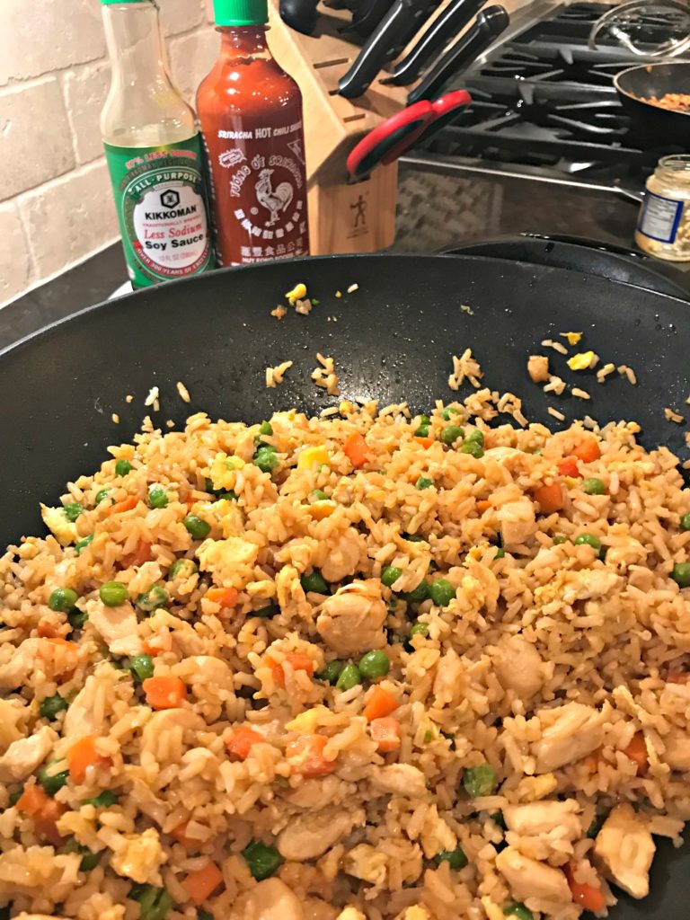 Flavorful chicken fried rice that is simple and quick to prepare