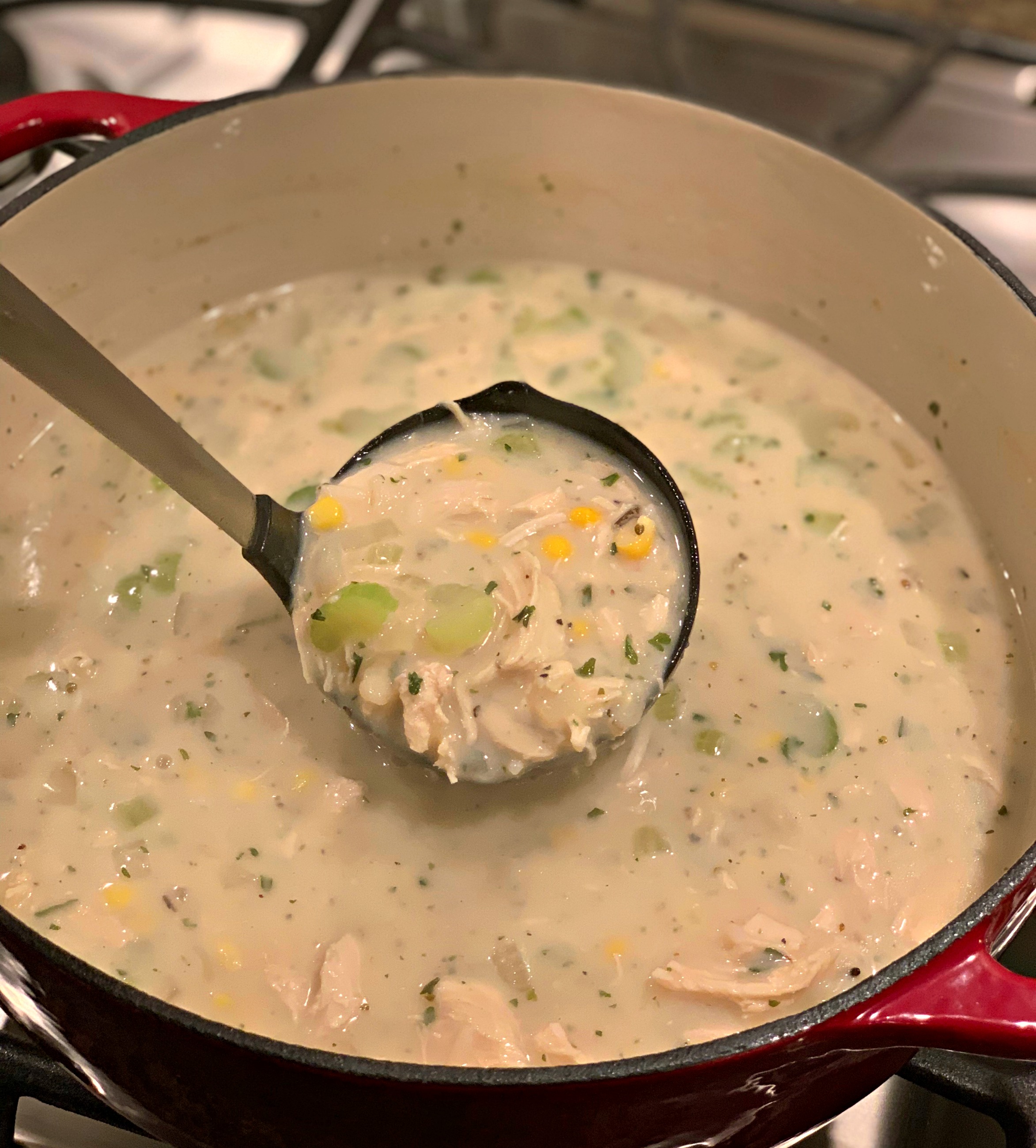 Copycat Panera Chicken and Wild Rice Soup - The Cookin Chicks