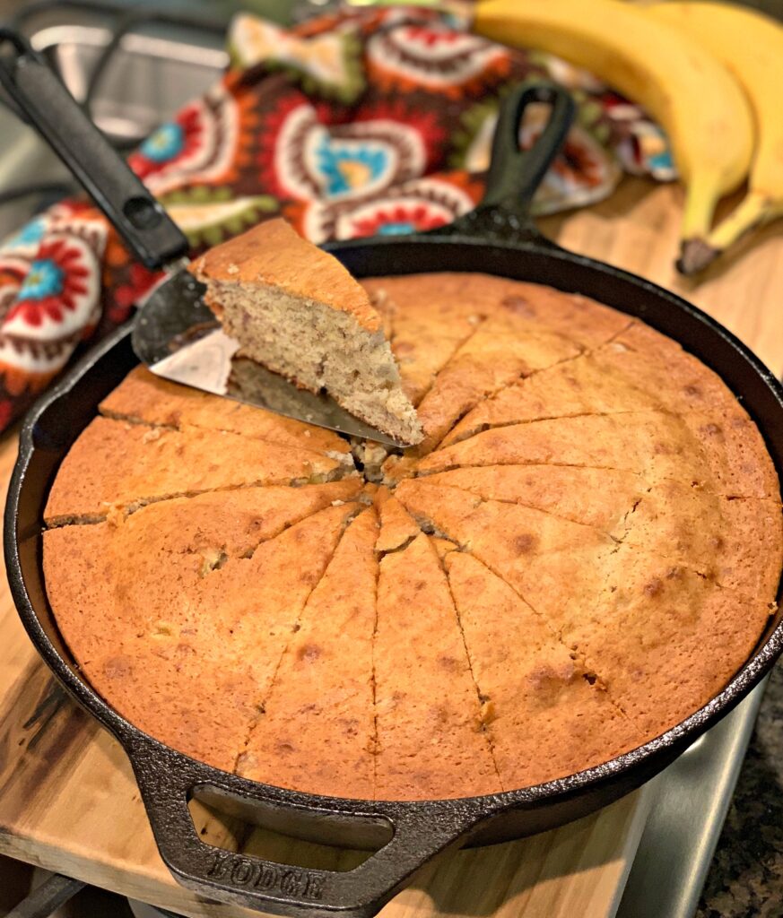 Cast Iron Skillet Banana Bread {delicious & perfectly baked}