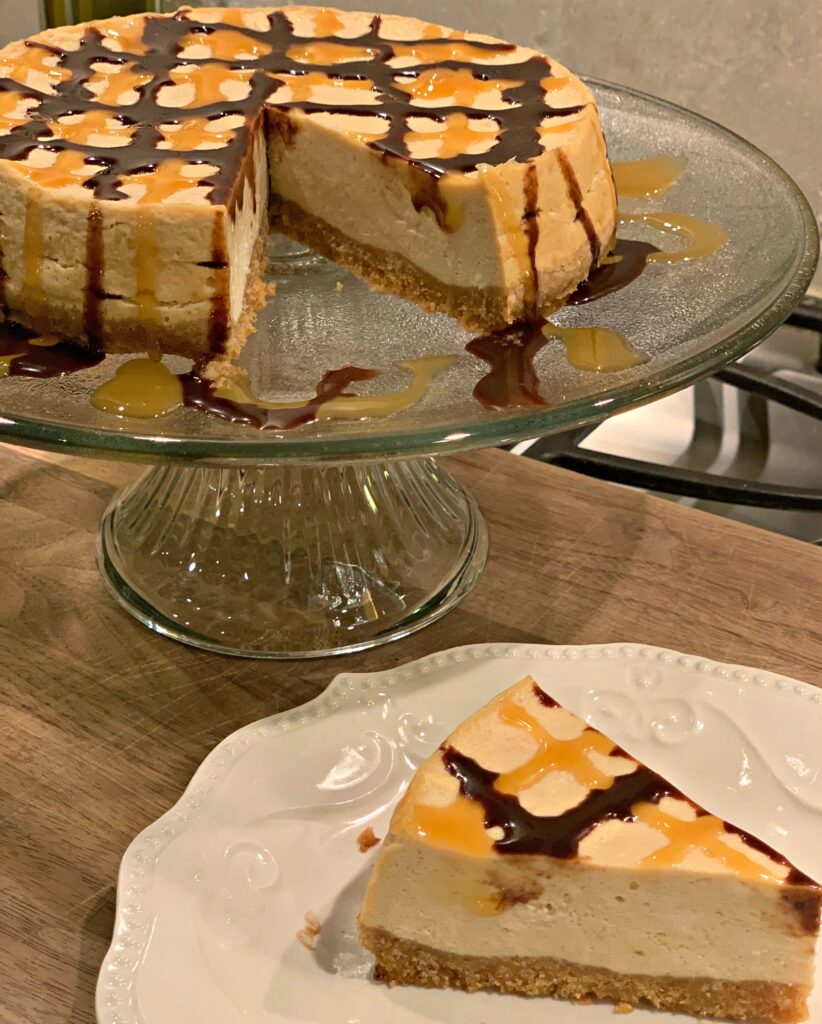 Best Ever Instant Pot Cheesecake ready to eat!