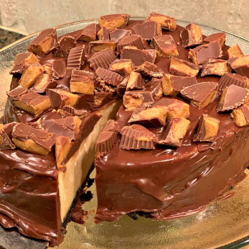 Instant Pot Chocolate Peanut Butter Cup Cheesecake - The Cookin Chicks