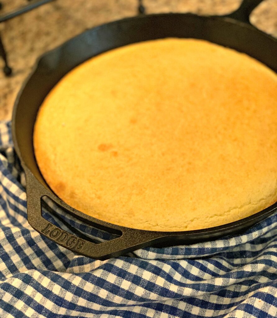 Fresh baked skillet cornbread