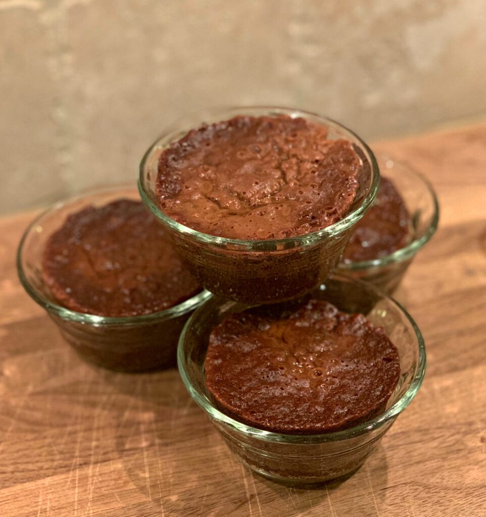chocolate peanut butter lava cakes made in the instant pot