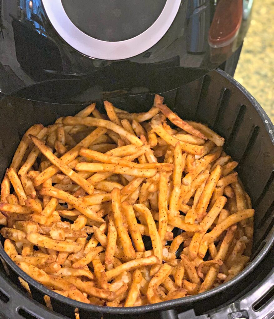 frozen french fries cooked in the air fryer