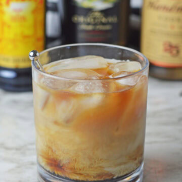 an easy White Russian drink ready to serve.