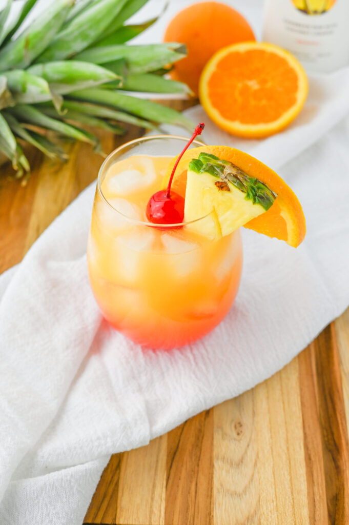 a fruity tropical cocktail made with only a few simple ingredients.