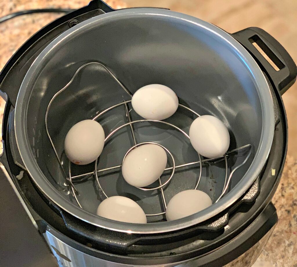 a simple method of hard boiling eggs using the instant pot