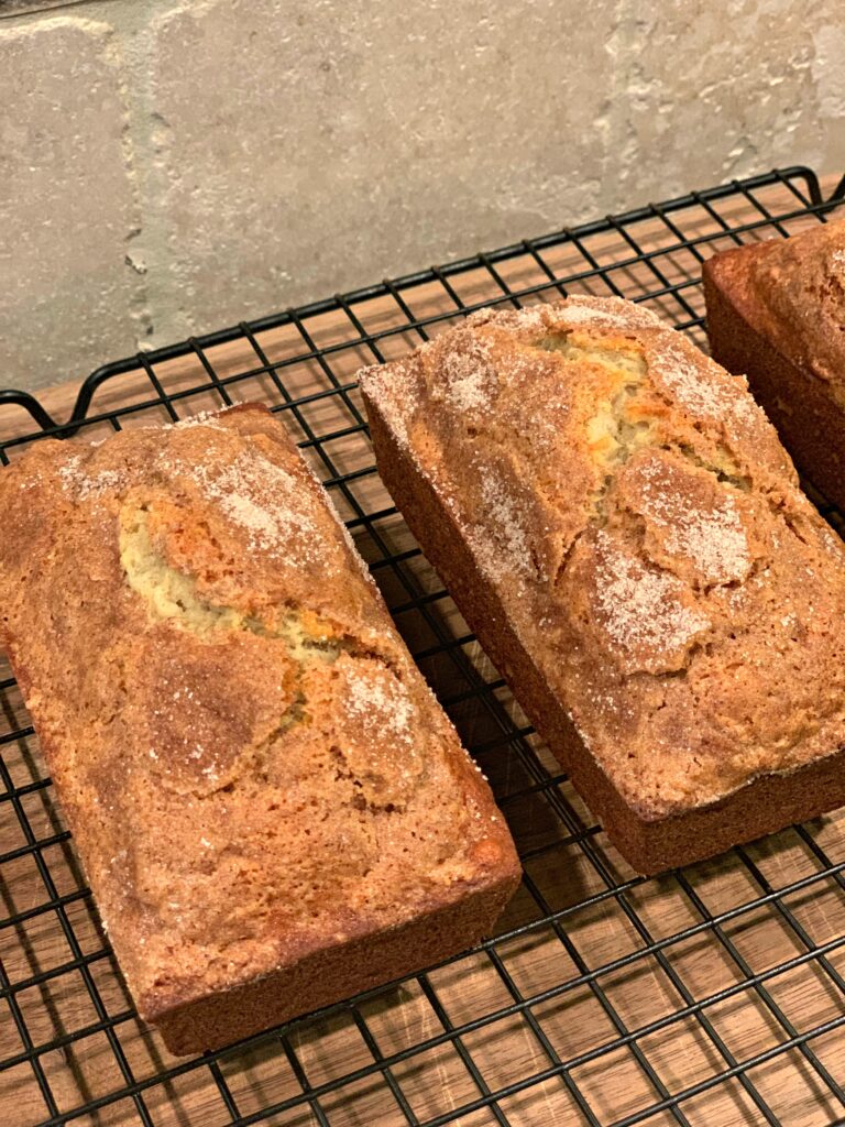 mini loaves of banana quick bread