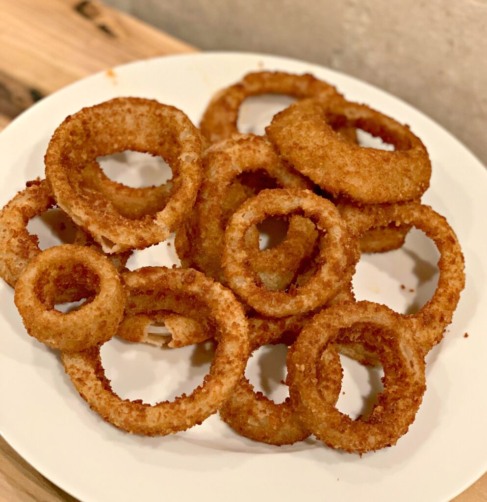 crispy air fried onion rings