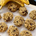 oats, honey, peanut butter, and banana combined into a healthy breakfast cookie