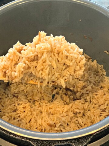 long grain rice with french onion flavoring, cooked in the instant pot