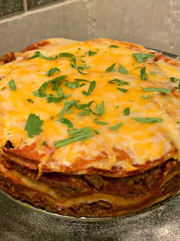 Instant Pot Beef Enchilada Casserole