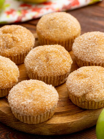 a plate of easy apple muffins