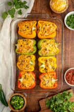 Creamy Chicken Stuffed Peppers - The Cookin Chicks