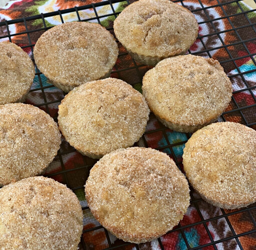 flavorful apple muffins with a cinnamon sugar coating