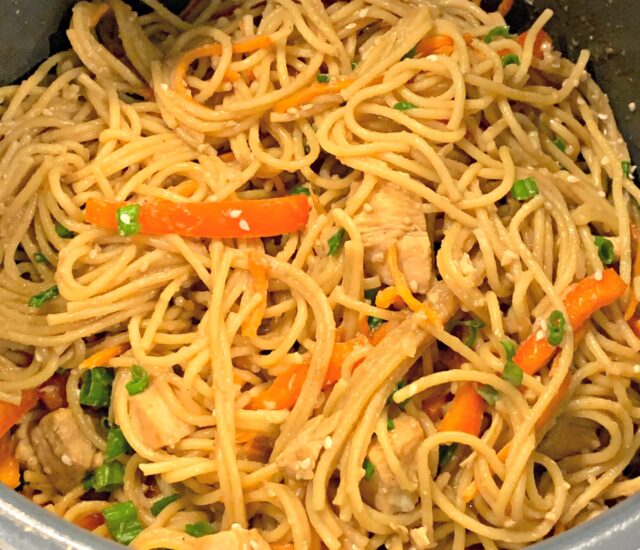 Instant Pot Chicken Lo Mein - The Cookin Chicks