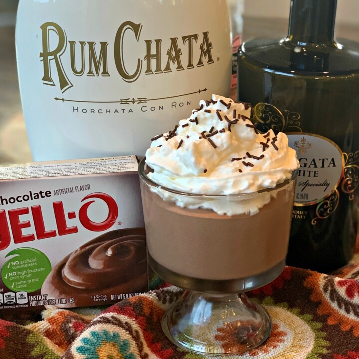 Boozy RumChata Chocolate Pudding - The Cookin Chicks