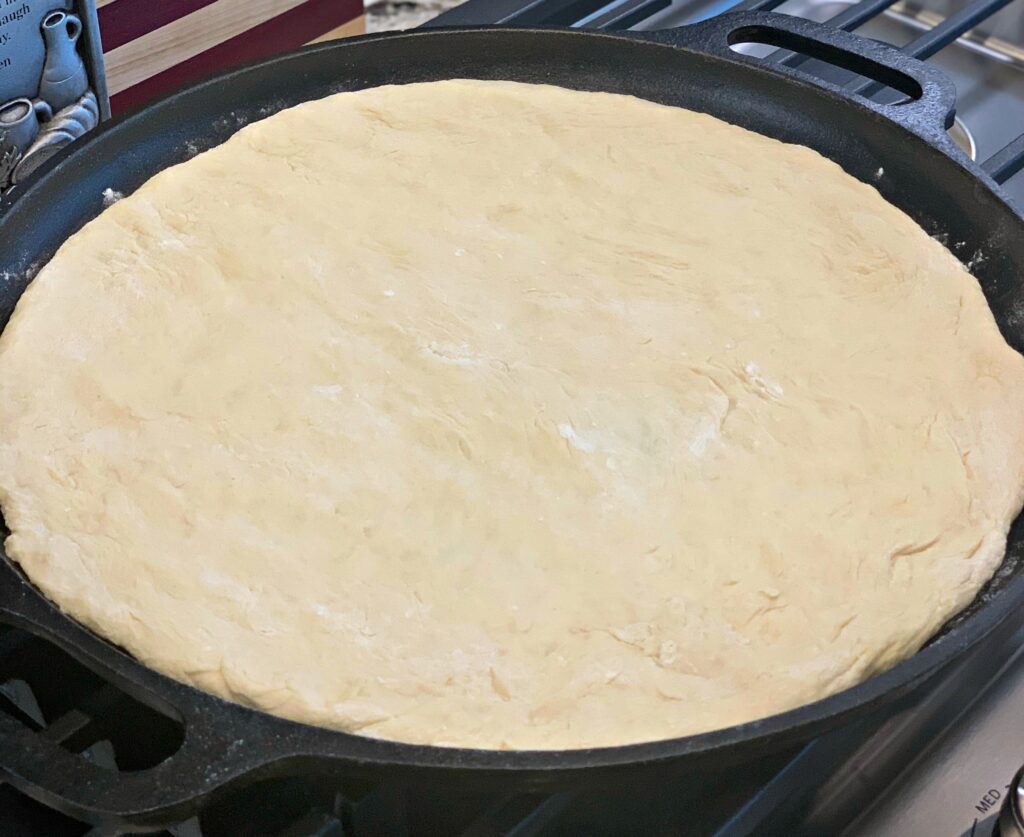 pizza dough made without yeast and only a few kitchen staple ingredients