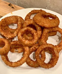 onion rings cooked in the air fryer