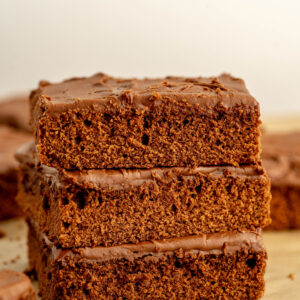 chocolate brownies with a fudge frosting.