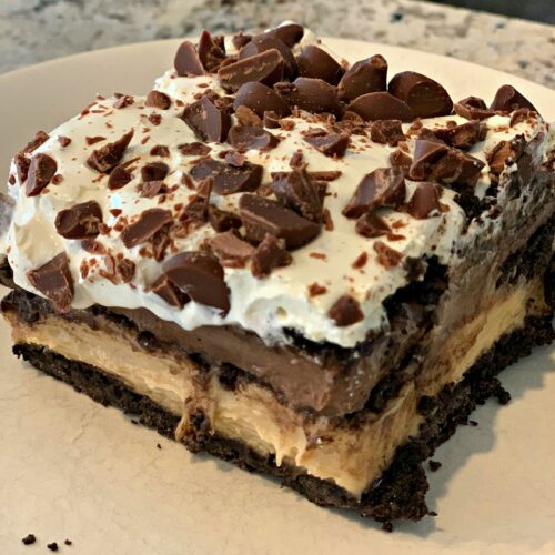 No Bake Chocolate Peanut Butter Oreo Dessert - The Cookin Chicks