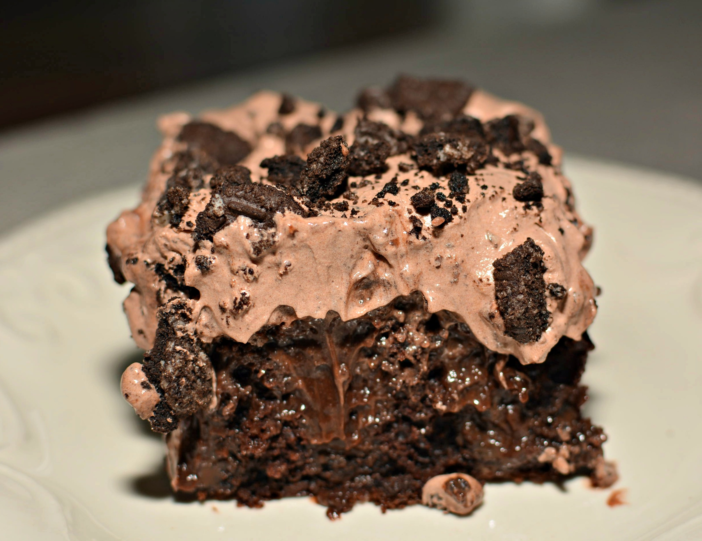 Worms and Dirt Poke Box Cake Recipe by Tasty
