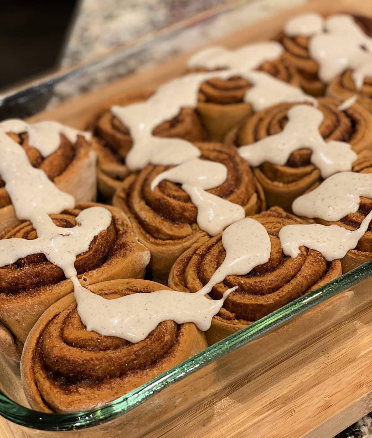 Frosted Gingerbread Cinnamon Rolls