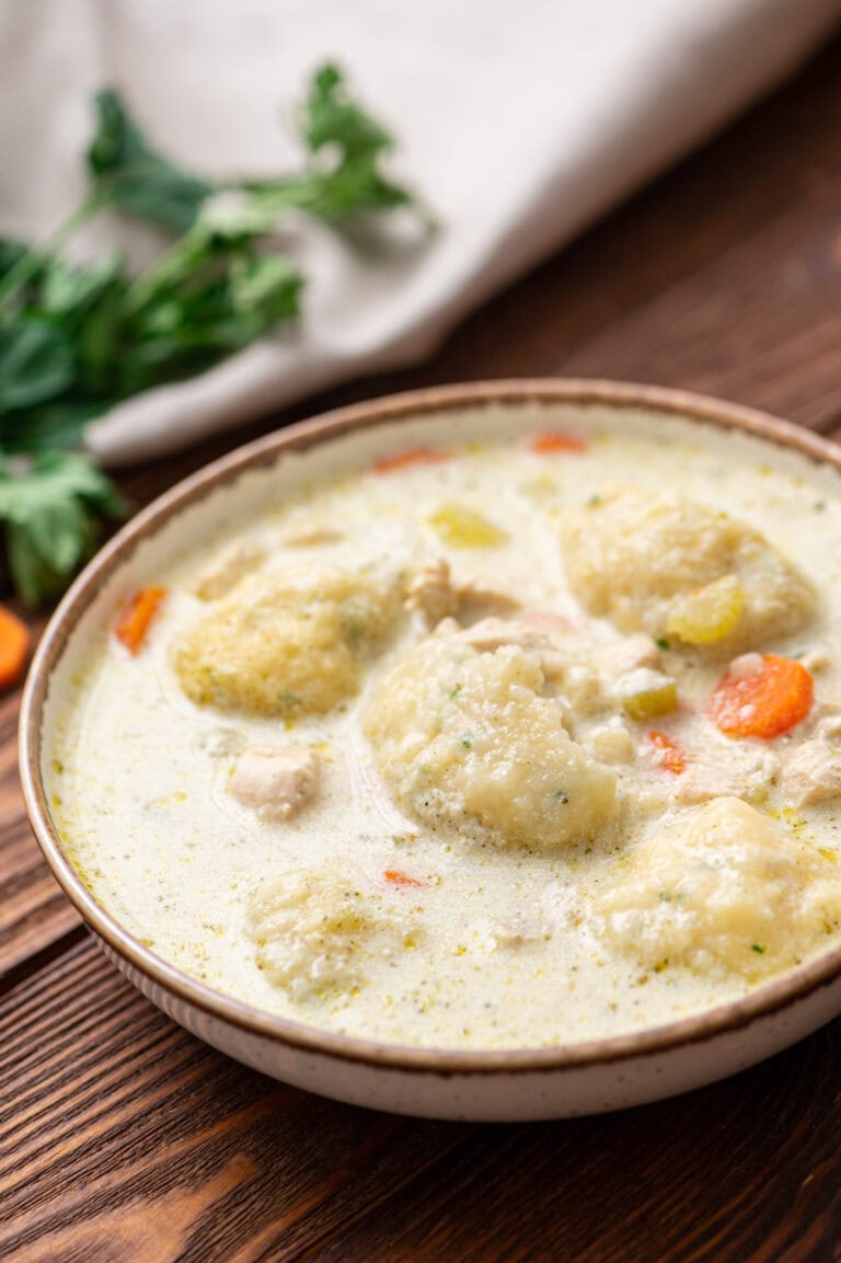 Dutch Oven Chicken and Dumplings The Cookin Chicks