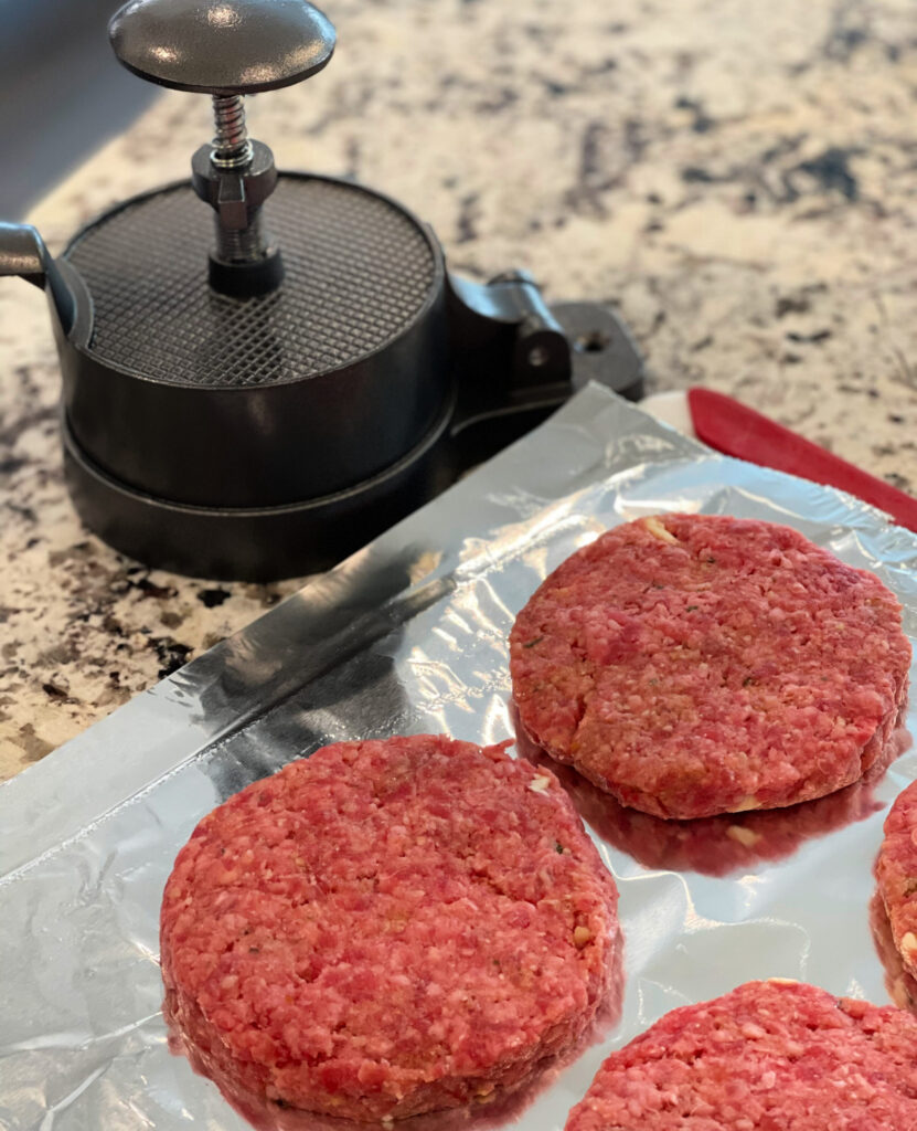 the best burgers with ground beef patties formed and ready to grill.