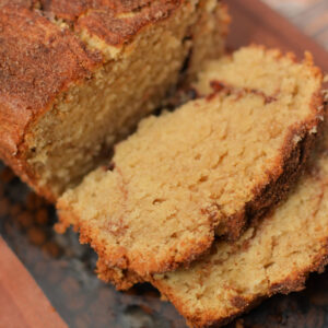 a loaf of cinnamon sugar coated loaf ready to enjoy.