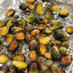 Crispy seasoned brussel sprouts from the air fryer.