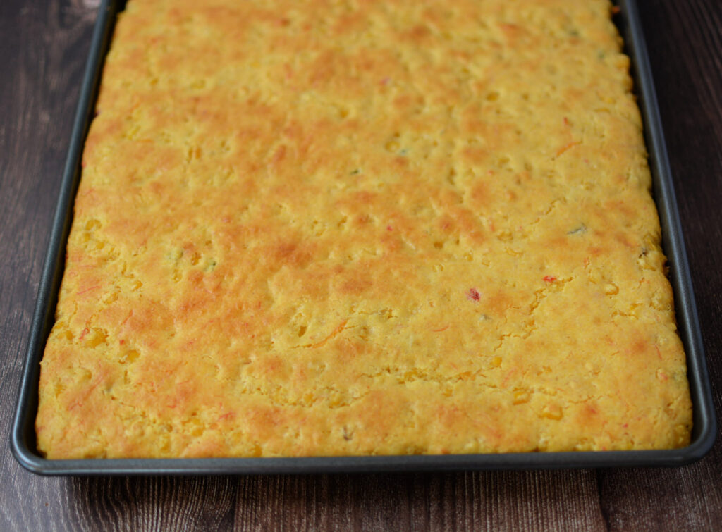 cornbread taco baked and ready to be served