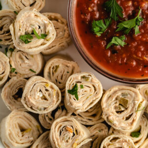 mexican tortilla roll ups ready to be served