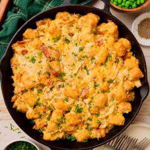 a one pan meal with simple ingredients.