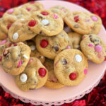 easy cookies with chocolate chips and m & m's throughout