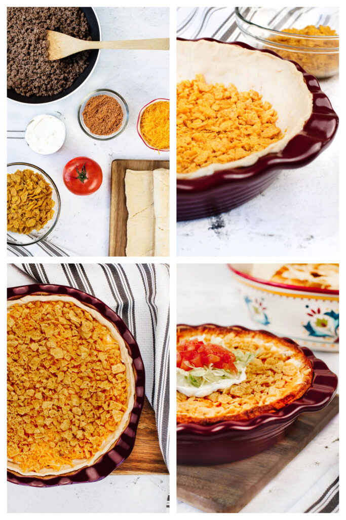 step by step on how to make walking taco bake.