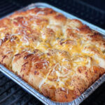 cheesy pull apart bread cooked on the smoker