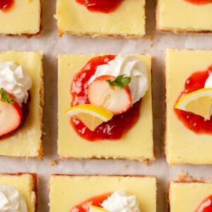 a summer dessert with light flavors and fruit.