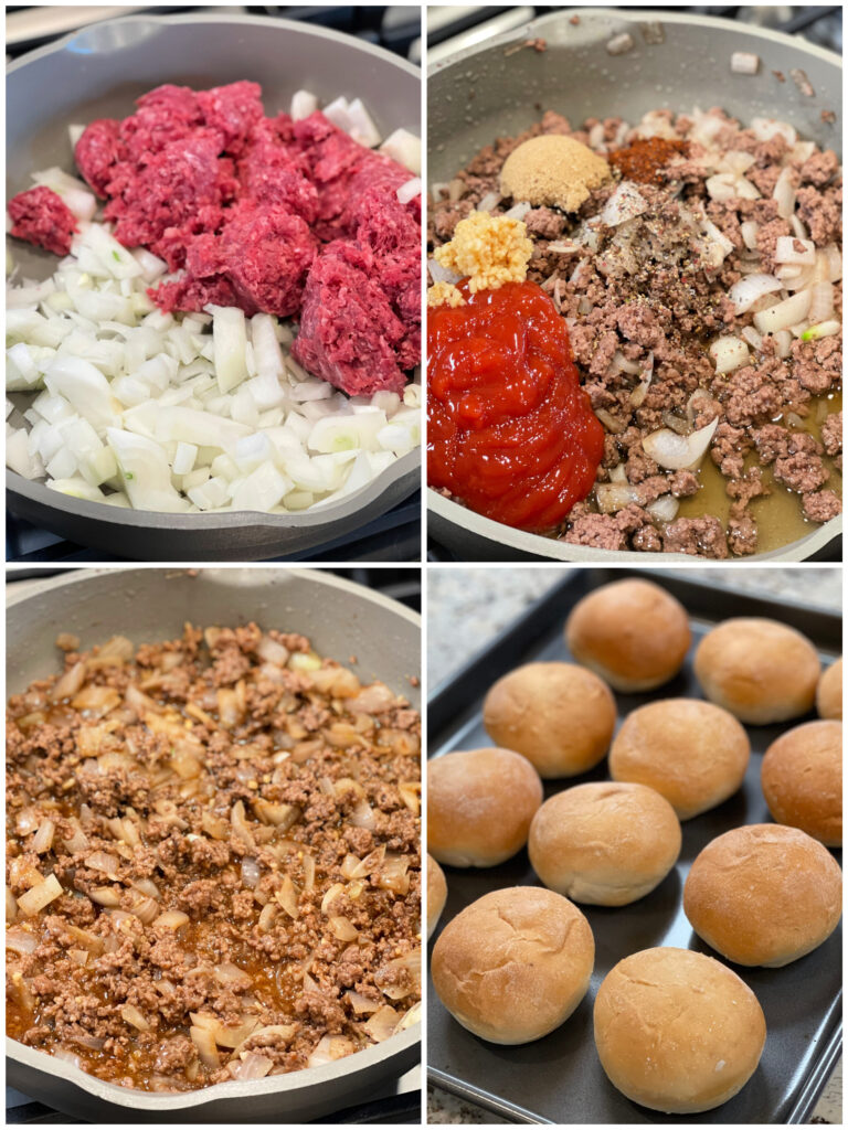 step by step on how to make sloppy joe sliders