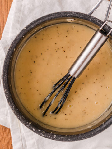 simple gravy made from scratch using pantry ingredients
