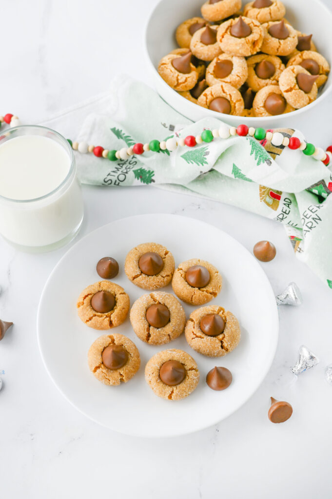 a classic Holiday cookie with a Hershey kiss center.