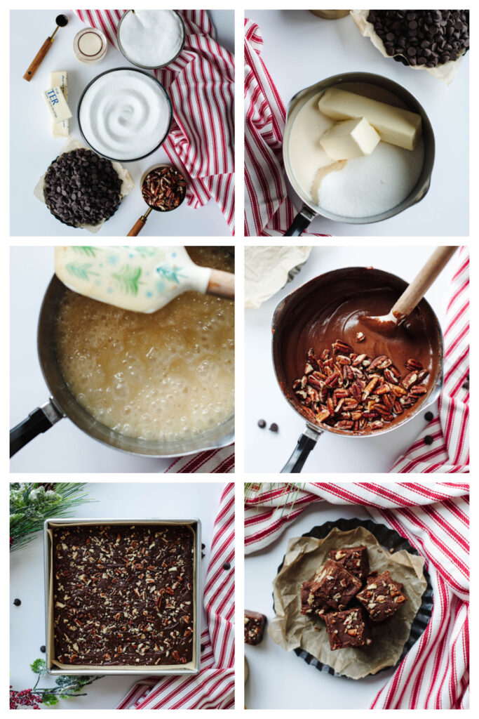 step by step on how to make marshmallow creme fudge.